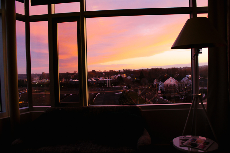 sunset in rockland, maine